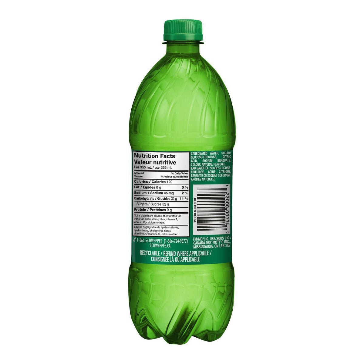 Schweppes Ginger Ale Bottle, 1 L