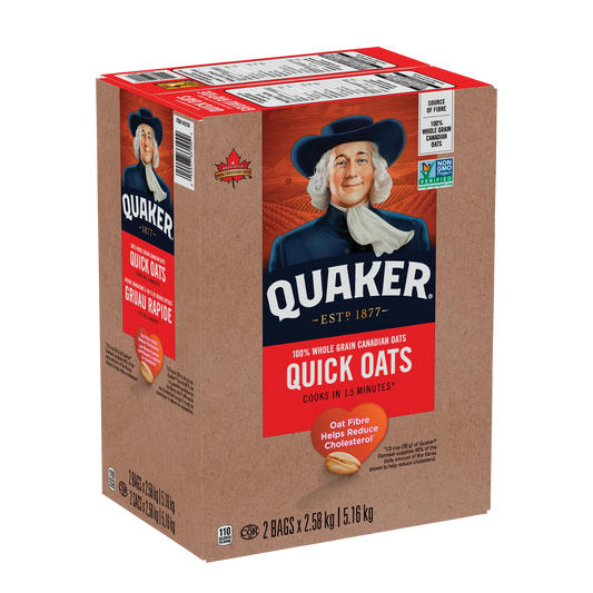 Quaker Quick Oats, 2 × 2.58 kg