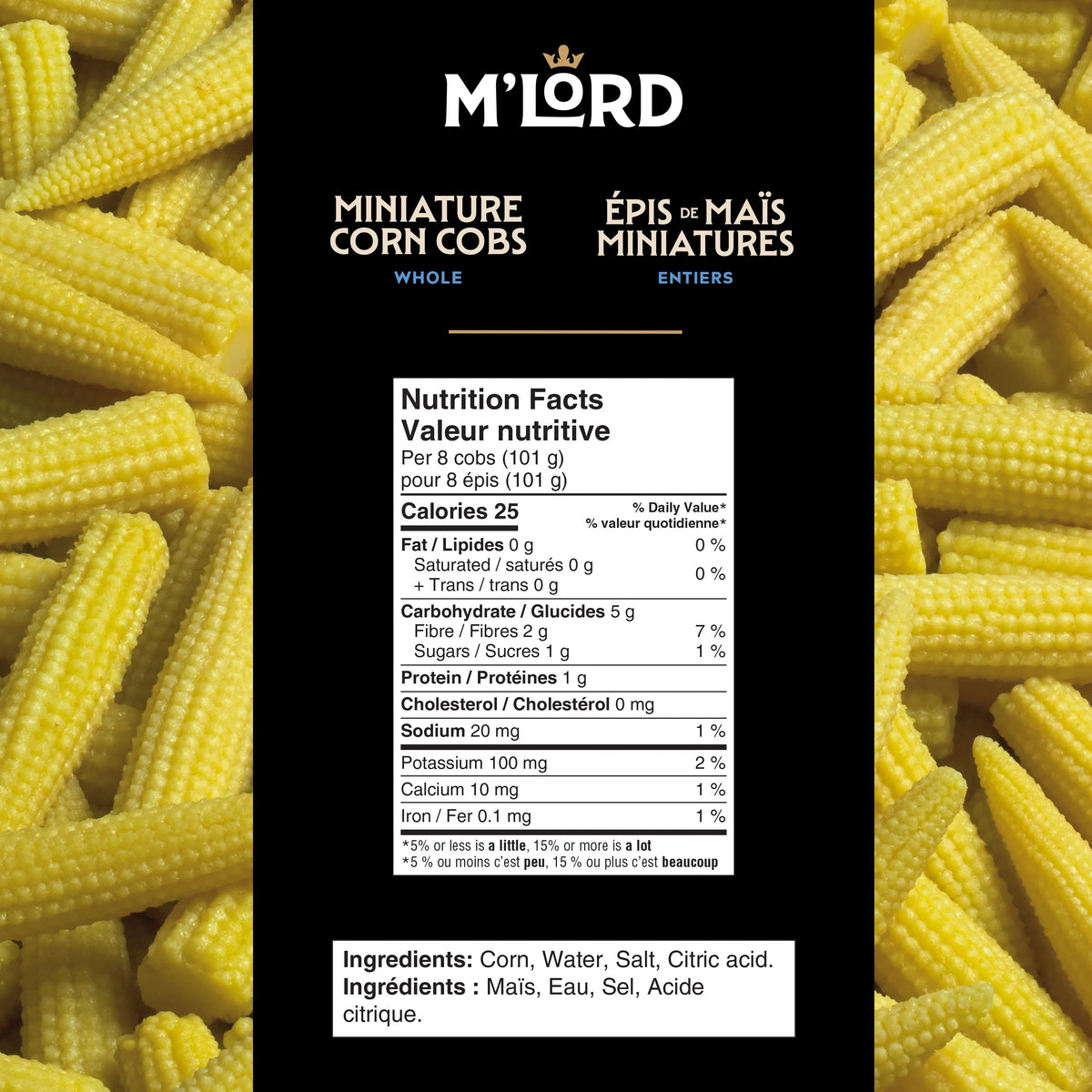M'Lord Miniature Corn Cobs, 398 mL