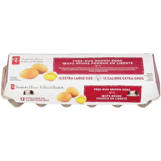 President's Choice Extra Large Free Run Brown Eggs, 12 Count, 1.392 kg