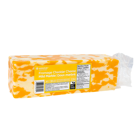 Agropur Mild Marble Cheddar Cheese, 2.27 kg