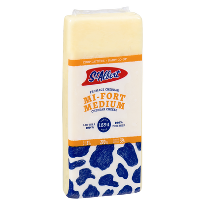 St Albert Medium White Cheddar, 270 g