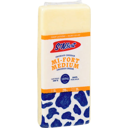 St Albert Medium White Cheddar, 270 g