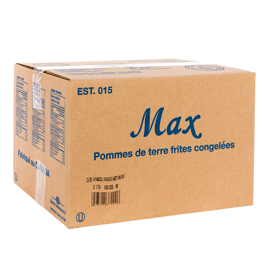Max Frozen 3/8-in Straight Cut Fries, 6 × 2.27 kg