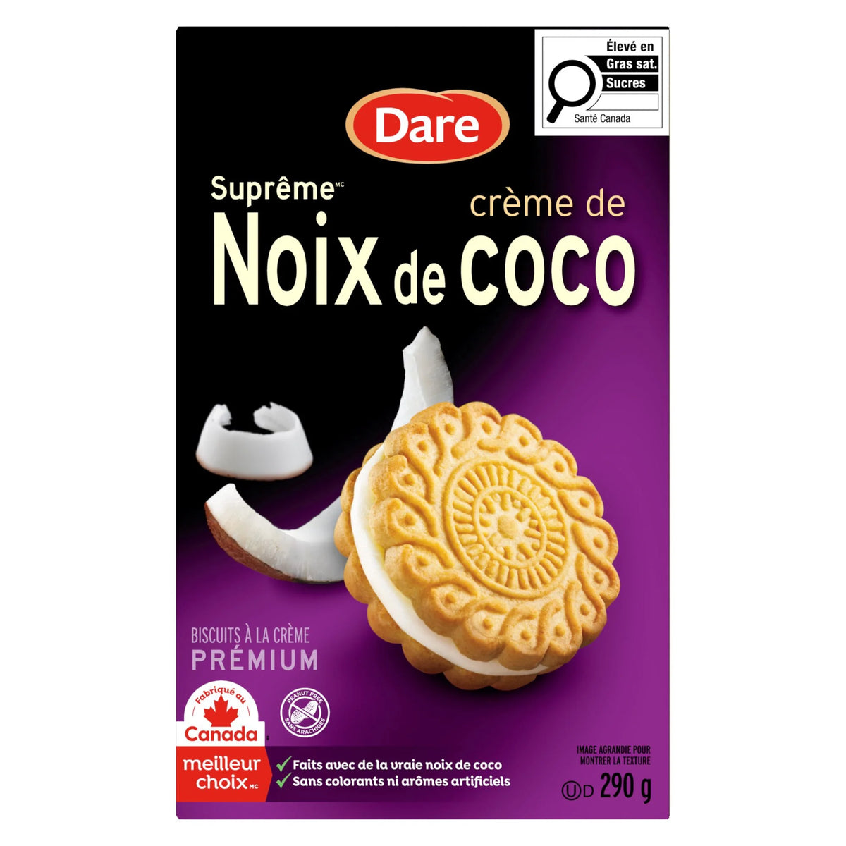 Dare Ultimate Coconut Crème Cookies, 290 g