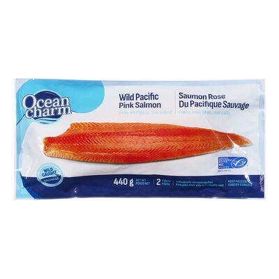 Ocean Charm Frozen Wild Pacific Pink Salmon Fillets, 440 g
