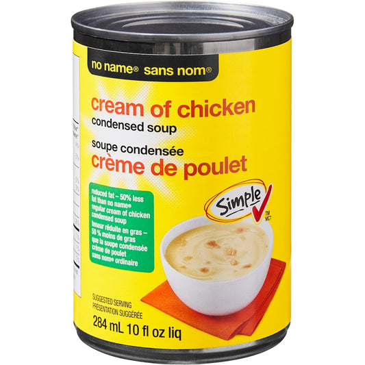 No Name Cream of Chicken Condensed Soup, 50% Less Fat, 284 mL