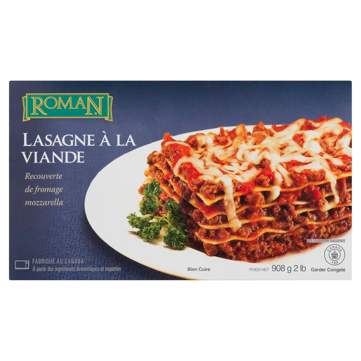 Roman Cheese Meat Lasagna Topped with Mozzarella, 908 g