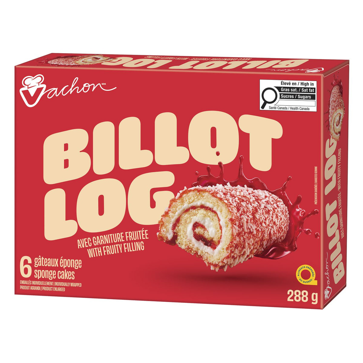 Vachon Jelly Log Rolled Sponge Cakes, 288 g