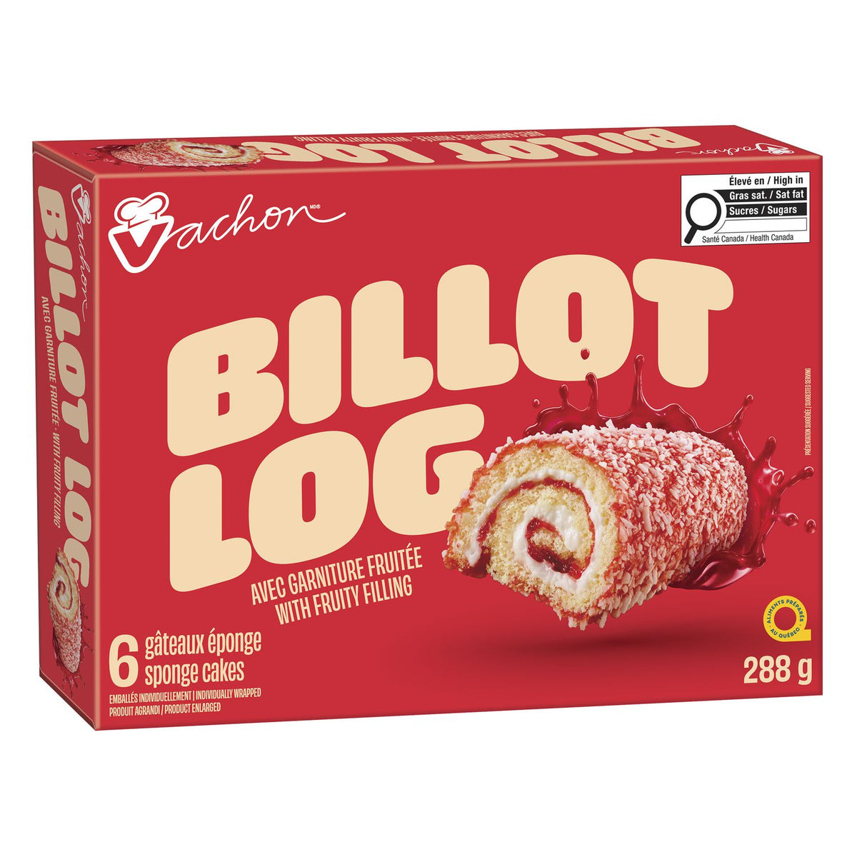 Vachon Jelly Log Rolled Sponge Cakes, 288 g