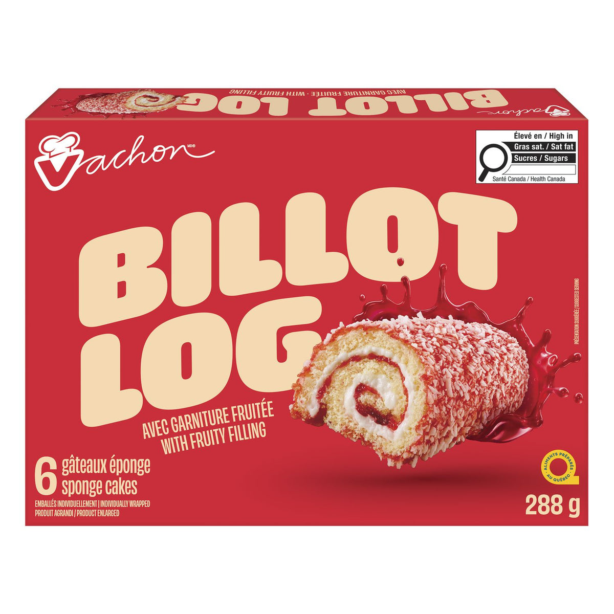 Vachon Jelly Log Rolled Sponge Cakes, 288 g