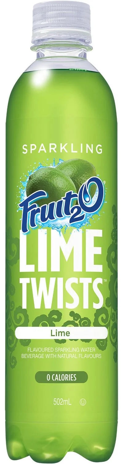 Fruit2O Lime Twist Sparkling Drink, 502 mL