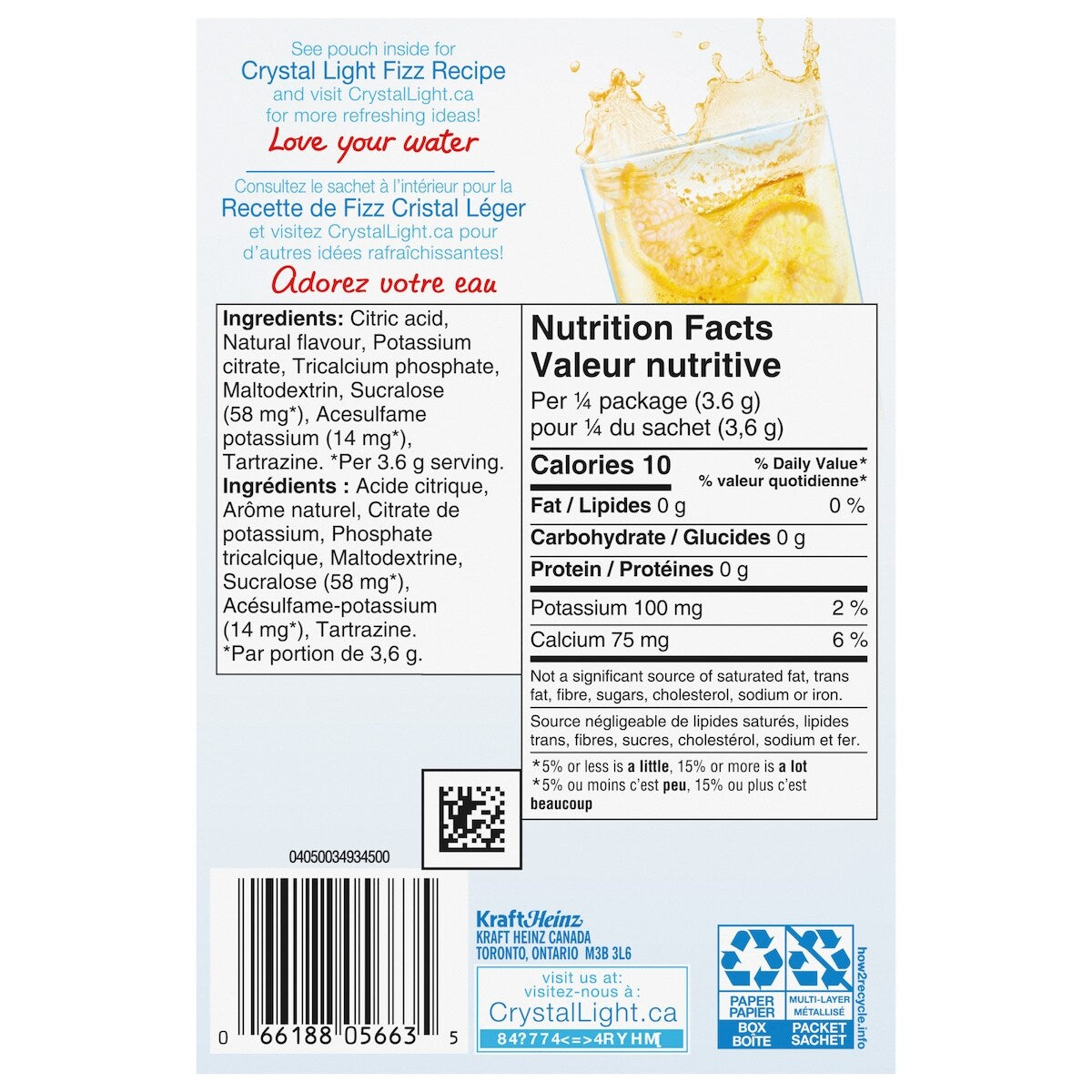 Crystal Light Lemonade Pitcher Packs, 56.6 g