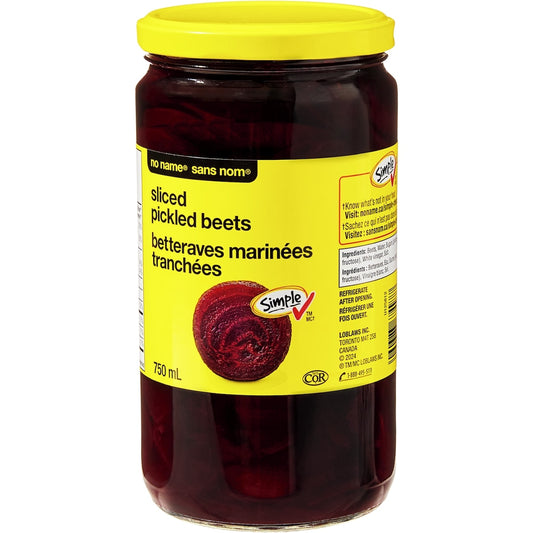 No Name Sliced Pickled Beets, 750 mL