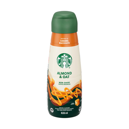 Starbucks Almond & Oat Non Dairy Caramel Macchiato Coffee Enhancer, 828 mL