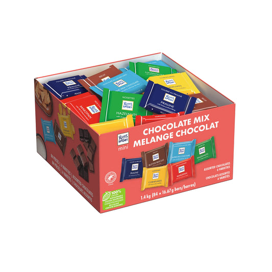 Ritter Sport Minis Chocolate Squares Variety Pack, 84 × 17 g