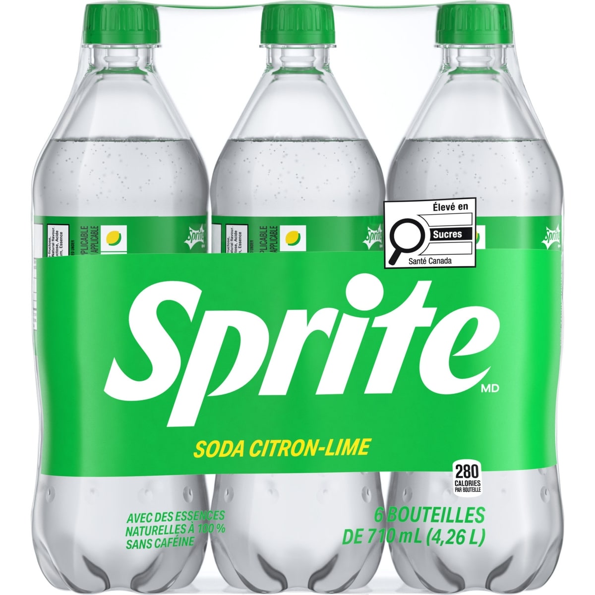 Sprite Lemon Lime Soda Bottles, 6 × 710 mL