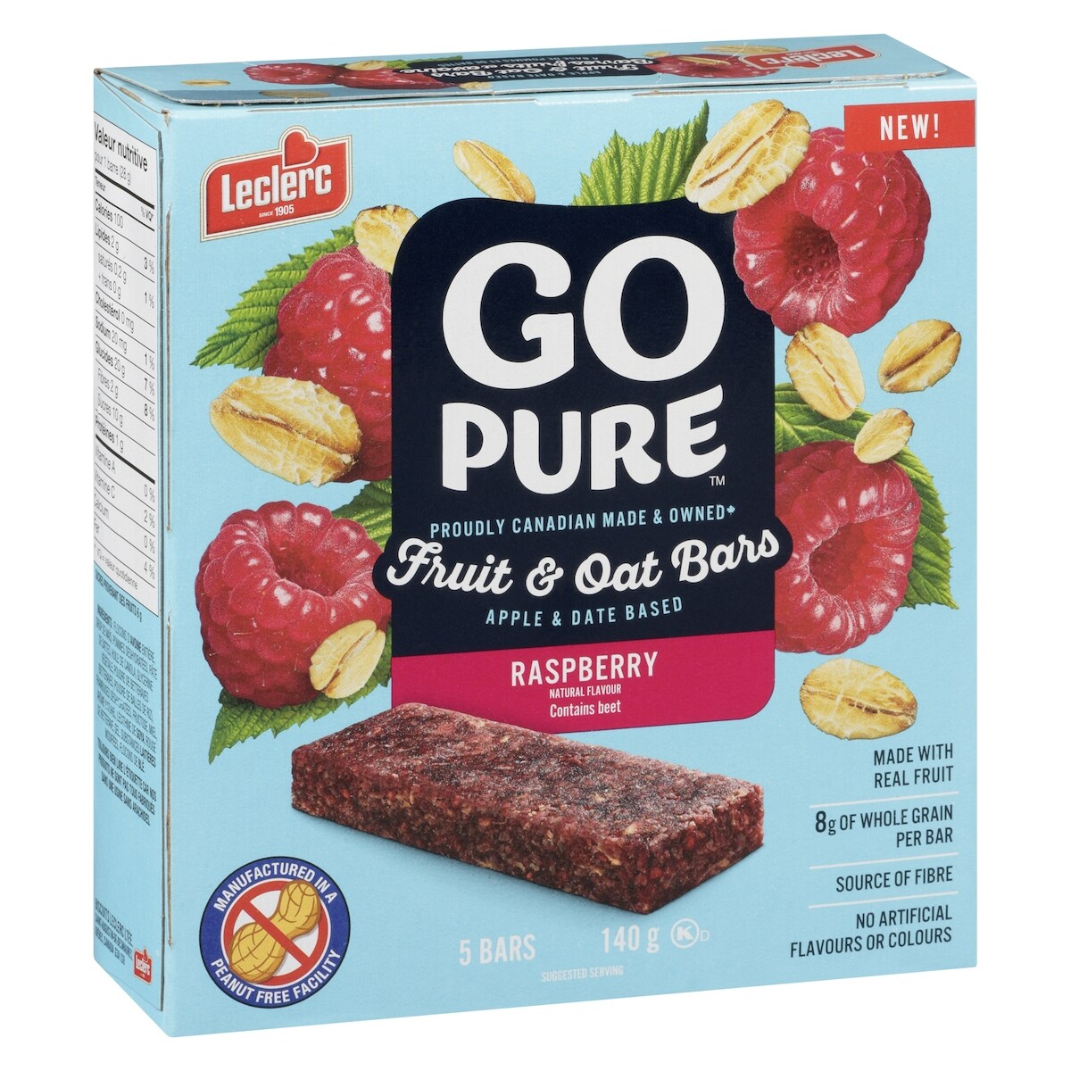Go Pure Fruit and Oat Bars, Raspberry, 140 g