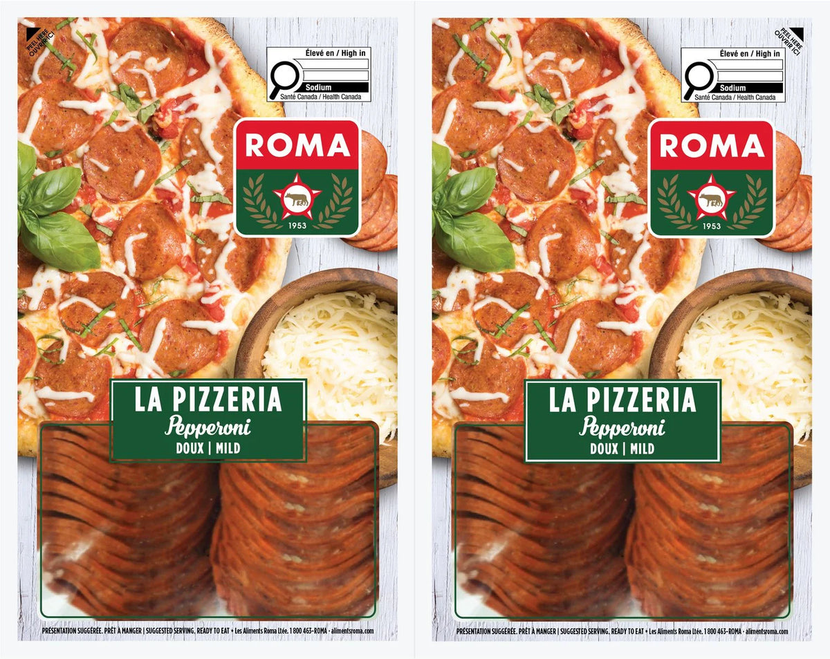 Roma La Pizzeria Mild Sliced Pepperoni, 2 × 350 g