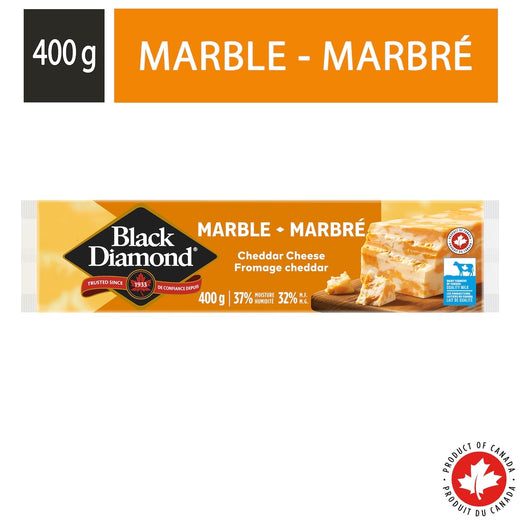 Black Diamond Marble Cheddar Cheese Bar, 400 g
