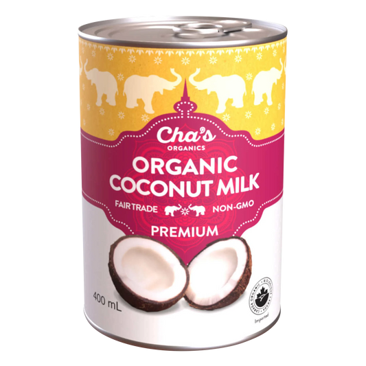 Cha's Organics Premium Organic Coconut Milk, 6 × 400 mL