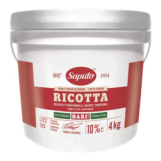 Saputo Ricotta Bari, 10% M.F., 4 kg