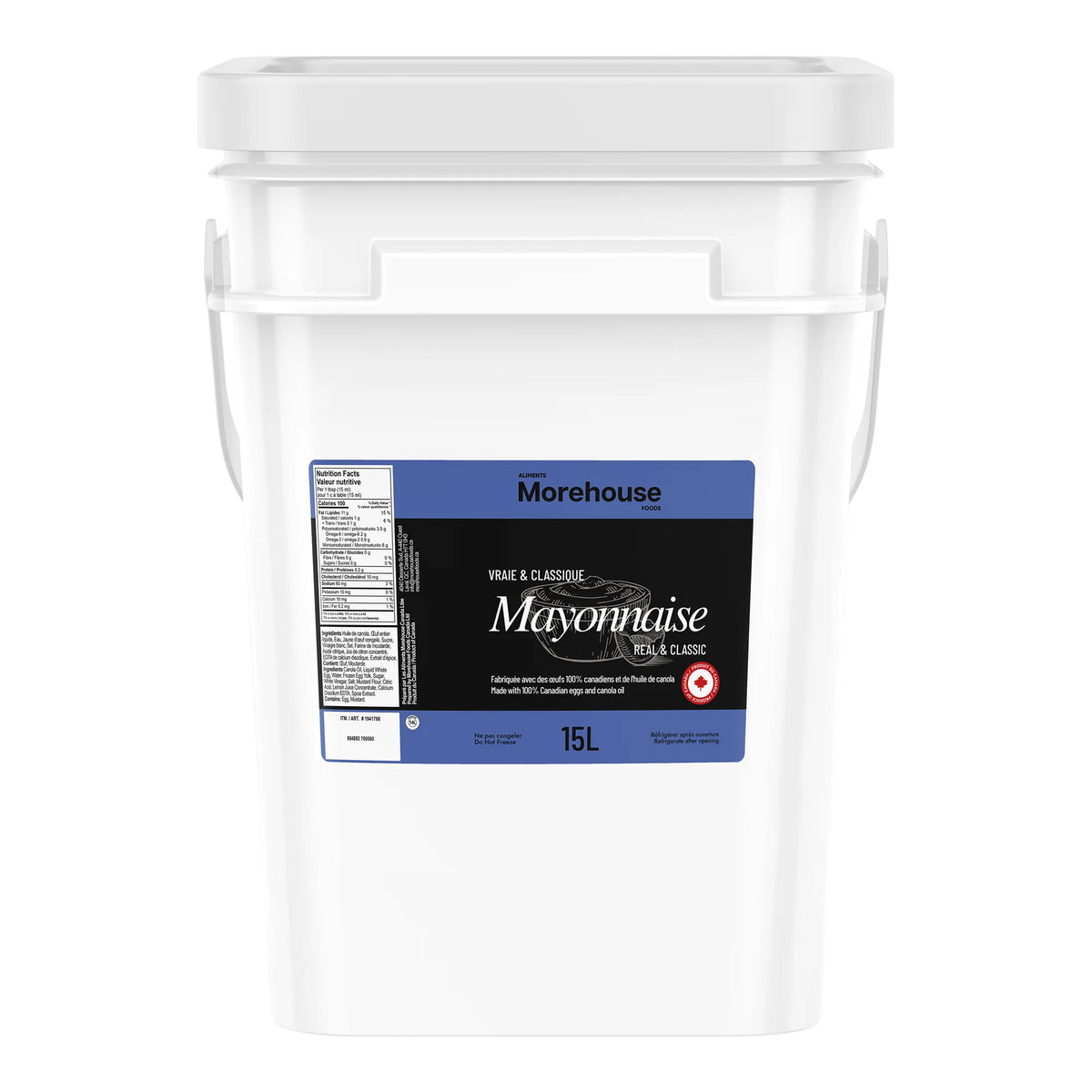 Morehouse Real Mayonnaise, 15 L