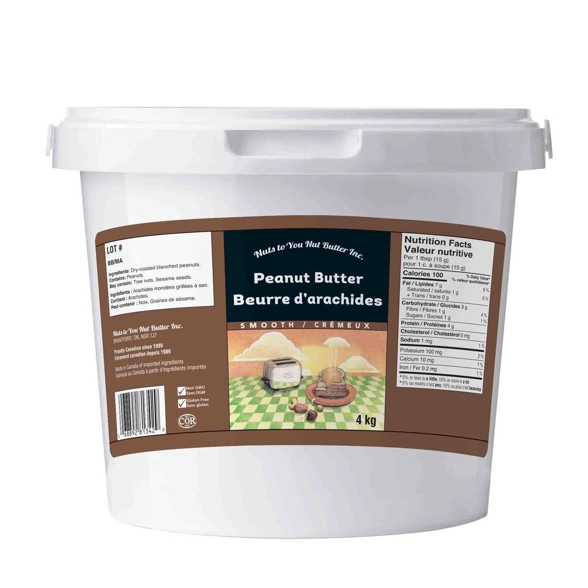 Nuts to You Peanut Butter Smooth, 4.09 kg
