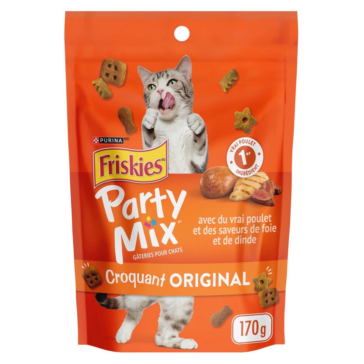 Friskies Party Mix Original Crunch Cat Treats, 170 g