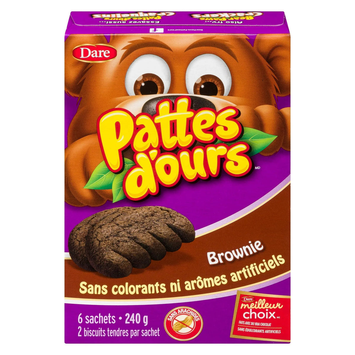 Dare Bear Paws Brownie Cookies, 240 g