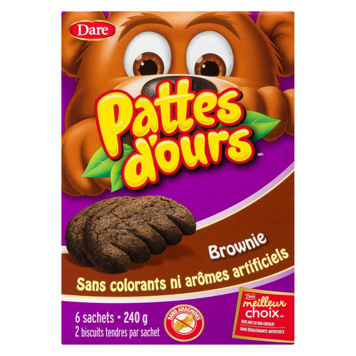 Dare Bear Paws Brownie Cookies, 240 g