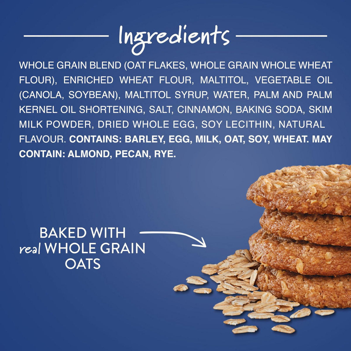 Voortman No Sugar Added Oatmeal Cookies, 225 g