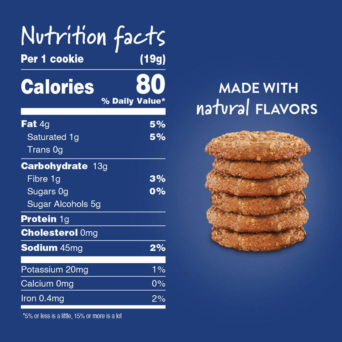 Voortman No Sugar Added Oatmeal Cookies, 225 g