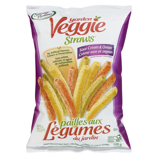 Sensible Portions Garden Veggie Straws Sour Cream & Onion, 120 g