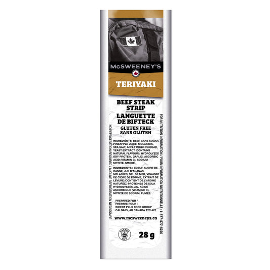 McSweeney's Teriyaki Beef Steak Strips, 12 × 28 g