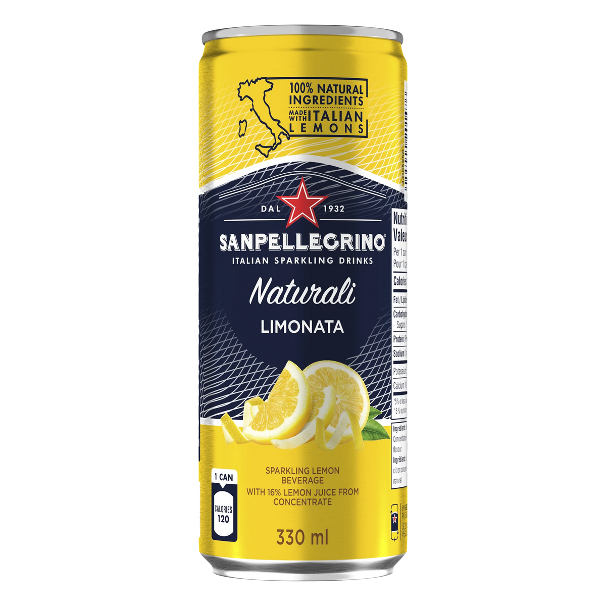 San Pellegrino Limonata Sparkling Beverage, 24 × 330 mL