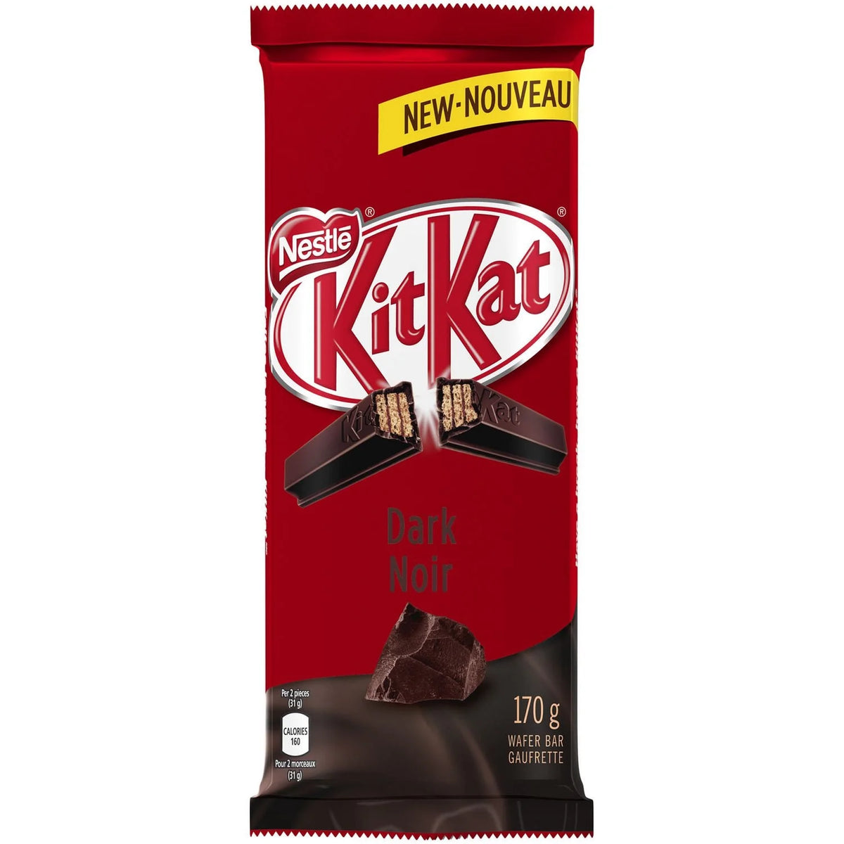 NESTLÉ KITKAT Dark Chocolatey Wafer Bar, 170 g