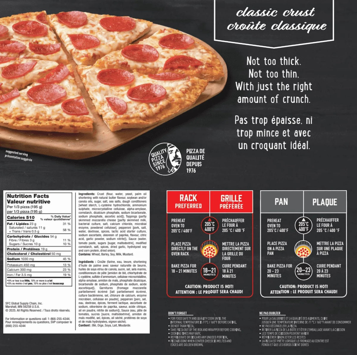 Red Baron Classic Crust Pepperoni Pizza, 584 g