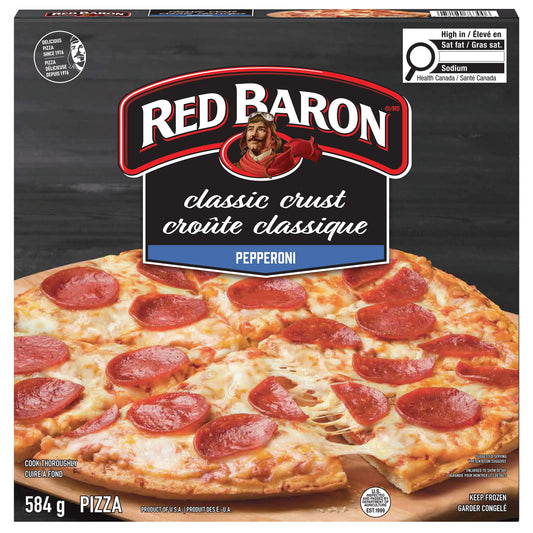 Red Baron Classic Crust Pepperoni Pizza, 584 g