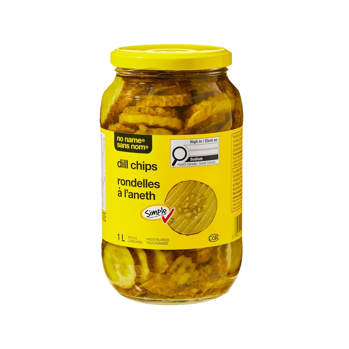 No Name Dill Chips Pickles, 1 L