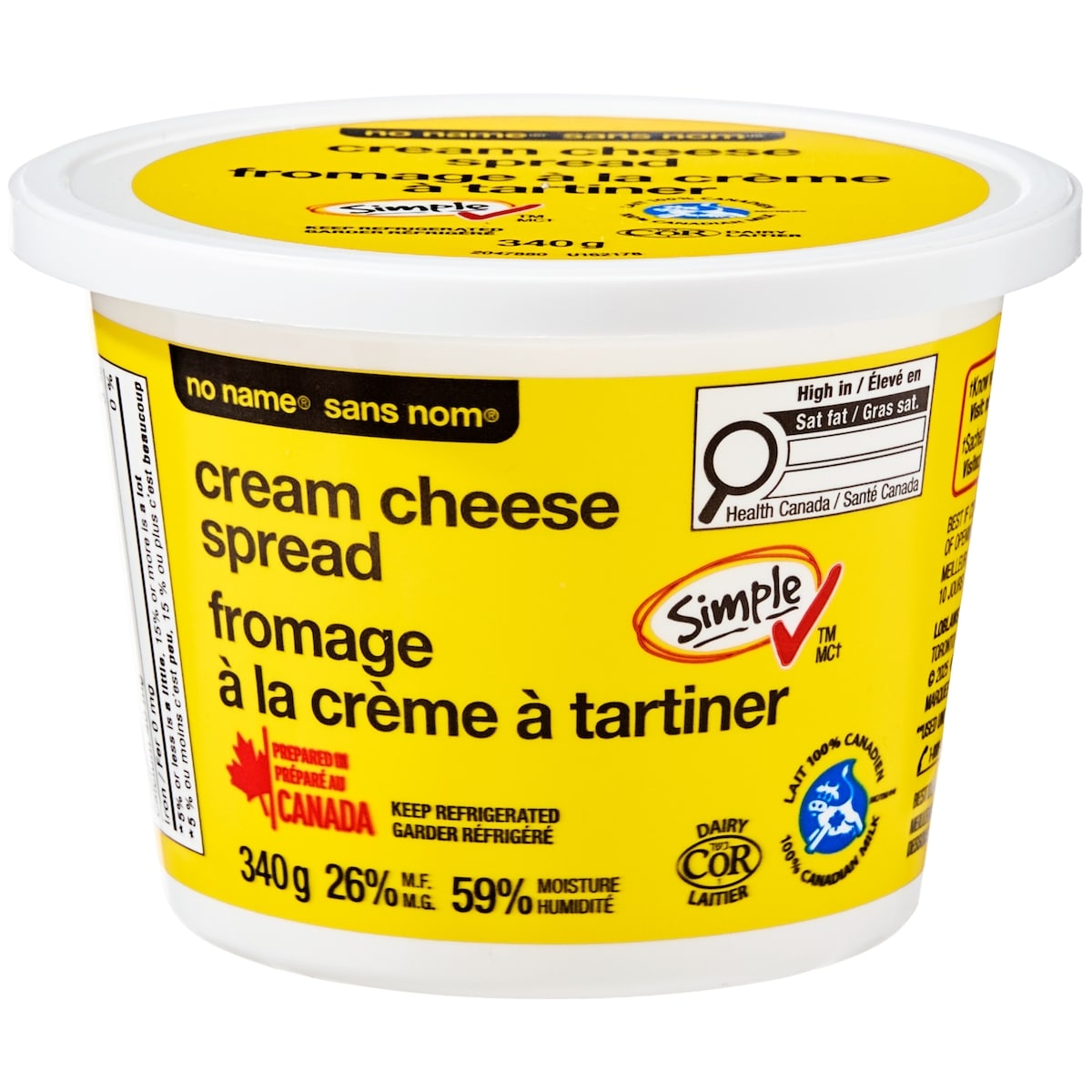 No Name Plain Cream Cheese Spread, 340 g