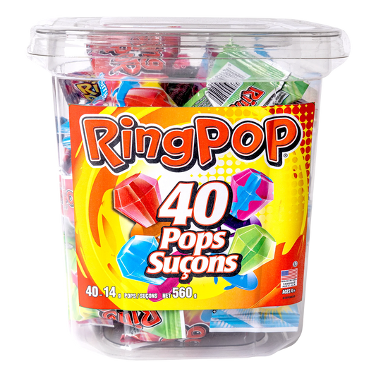 Ring Pops Assorted, 40 × 14 g