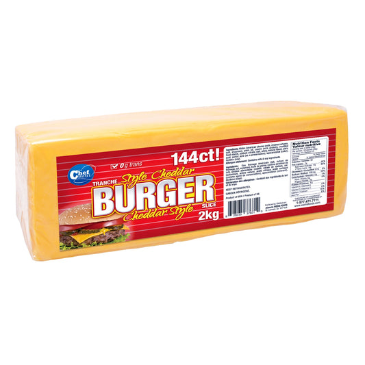 Chef Nutri Cheddar-style Burger Slices, 144 count