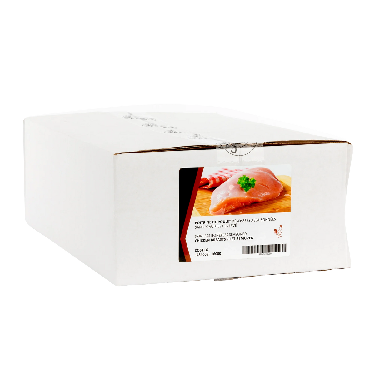 Frozen Seasoned Boneless Skinless Chicken Breasts, 4 kg