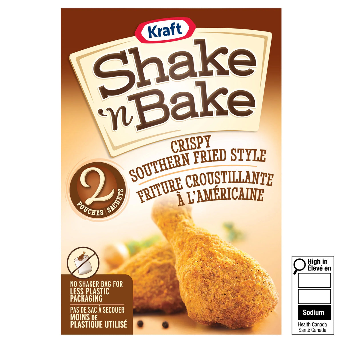 Shake 'N Bake Crispy Southern Fried Style Coating Mix, 2 Pouches, 142 g