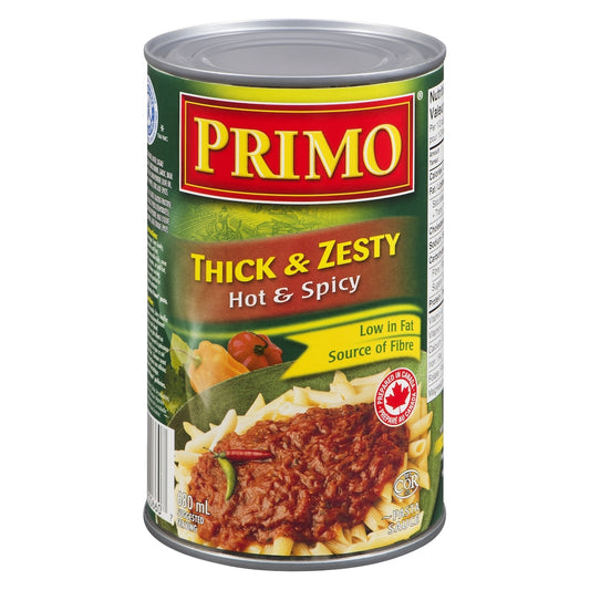 Primo Thick & Zesty Hot & Spicy Pasta Sauce, 680 mL