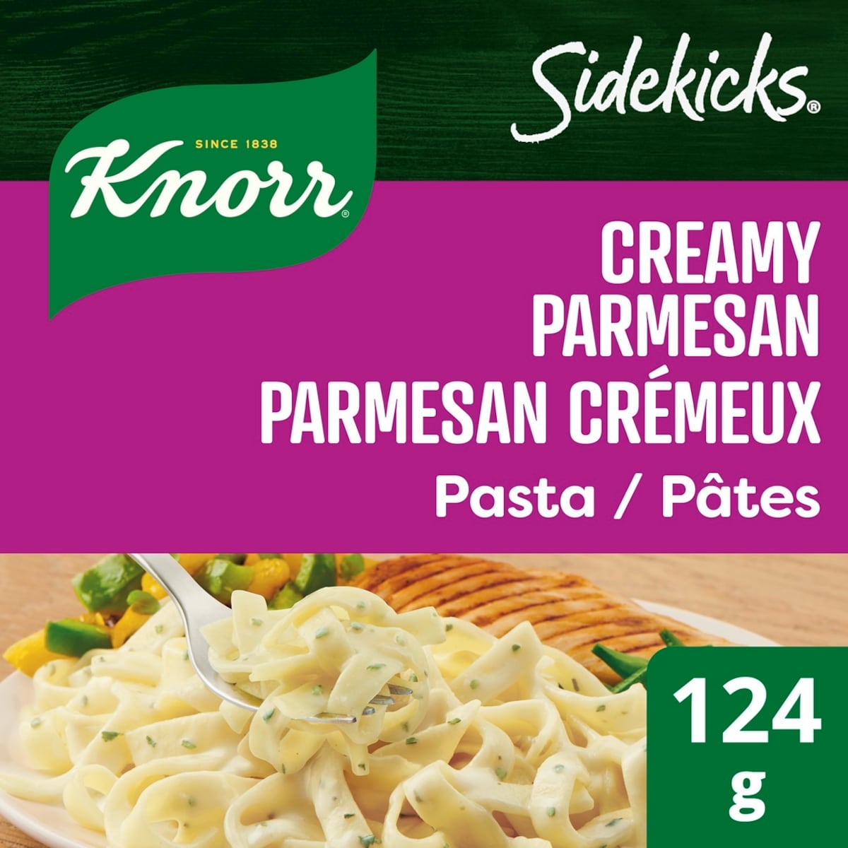 Knorr Sidekicks Creamy Parmesan Pasta Side Dish, 124 g