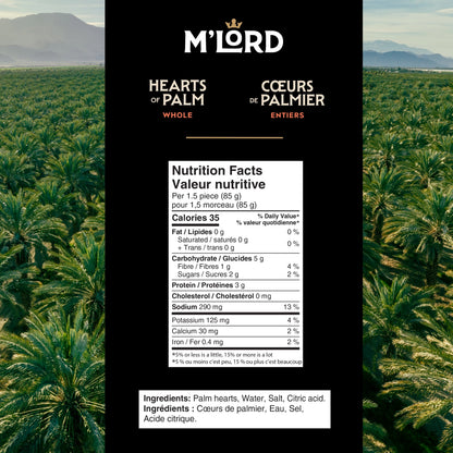 M'Lord Whole Hearts of Palm, 398 mL