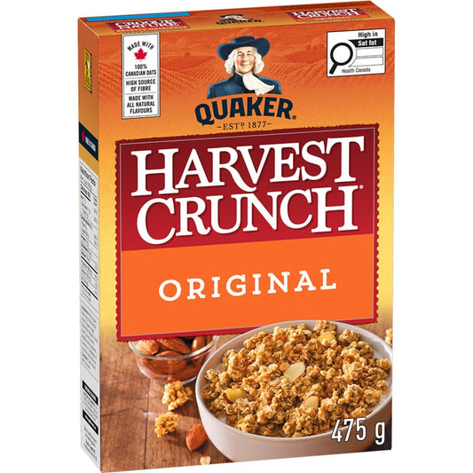 Quaker Harvest Crunch Original Granola Cereal, 475 g