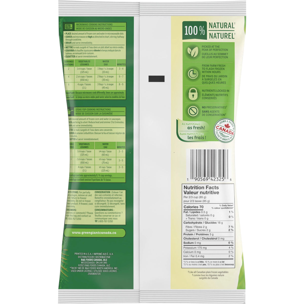Green Giant Peaches & Cream Super Sweet Whole Kernel Corn, 750 g